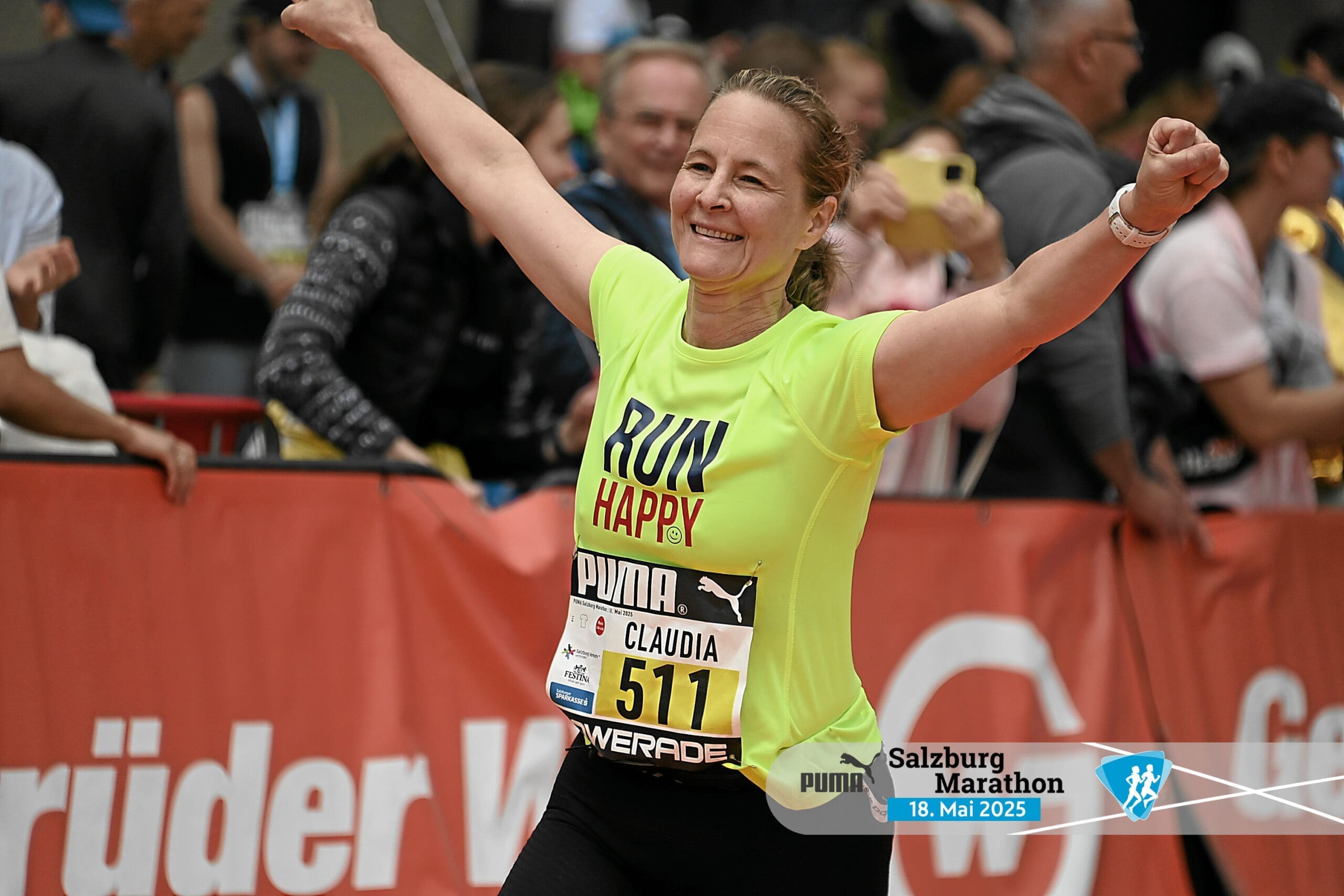 Claudia Marathon Salzburg - Ziel Foto